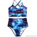 AKIMPE Women One Piece Swimsuit Camouflage Push up Plus Size Long Sleeve Swimwear Bathing Suit A-blue B07MPZR8VQ